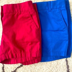 Set of 2, J. Crew Women’s Chino, Broken- In Shorts, Size 2, Jcrew Chino Shorts